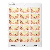 Eigen adres Joan Floral Border Label (Full Sheet)