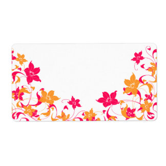 Eigen adres Joan Floral Border Label