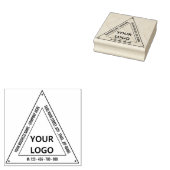 Eigen adres Logo Naam Stempel - Driehoekontwerp (Gestempeld)