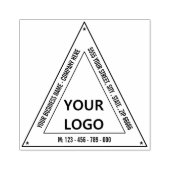 Eigen adres Logo Naam Stempel - Driehoekontwerp (Afrduk)