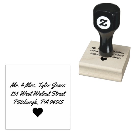 Eigen adres Rubber Stempel (Gestempeld)