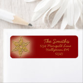 Eigen Adresetiketten voor maroon en goud Etiket (Insitu)