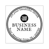 Eigen adresgrens voor zakelijke Logo Rubberstempel (Afrduk)