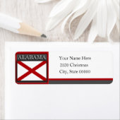 Eigen adreslabel Alabama Flag Etiket (Insitu)