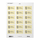Eigen adreslabel Monogram letter o geel Etiket (Full Sheet)