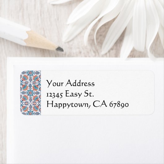 Eigen adreslabel voor tapewisselaar rood - rood etiket (Insitu)