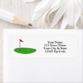 Eigen adreslabels met golfgroene logo etiket (Insitu)