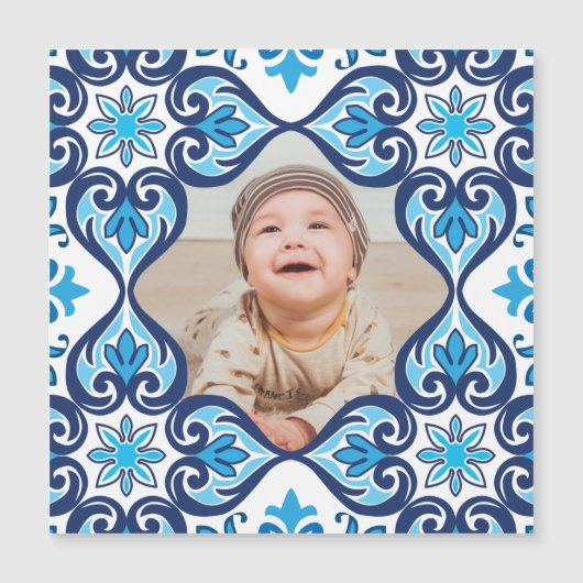 Eigen afbeelding, blauw en wit Azulejos (Voorkant)