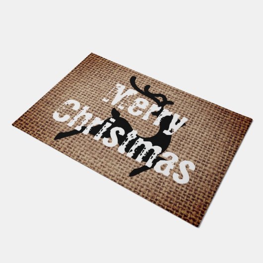 Eigen afbeelding en tekst Rustige herder Deurmat (Schuin)