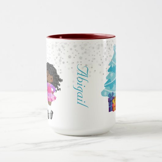 Eigen Afrikaans-Amerikaanse danseres kerstfeest Mok (Midden)