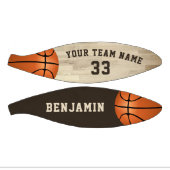 Eigen afspeelteam nummer houten verdieping basketbal (Panelen)