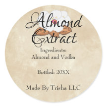 Eigen amandelextractielabel