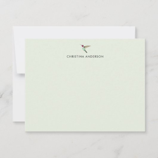 Eigen Anna's Hummingbird Notitiekaartje (Voorkant)