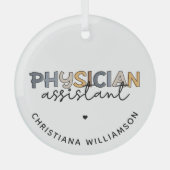 Eigen artsenassistent PA-waardetoesaus Glas Ornament (Voorkant)