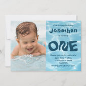 Eigen baby foto 1e verjaardag kaart (Voorkant)