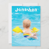 Eigen baby foto 1e verjaardag kaart (Achterkant)