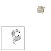 Eigen Baby Roze Giraffe Rubber Stempel (Gestempeld)