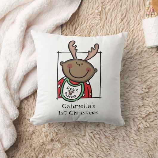 Eigen babybedding voor de eerste Kerstmis, donkere Kussen (Deken)
