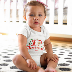 Eigen babykerstkerstkerstkerstman Holly Romper