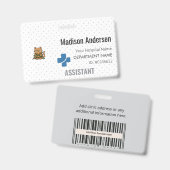 Eigen badge | Naamlabel voor personeel, evenement, (Voor- en achterkant)