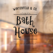 Eigen badhuis Lavatory Wash Rinse Dry Herhaal W Raamsticker (Vel 2)