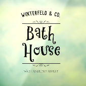 Eigen badhuis Lavatory Wash Rinse Dry Herhaal W Raamsticker (Vel 3)