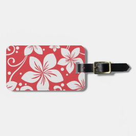 Eigen Bagagelabel rood en wit