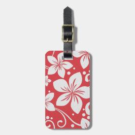 Eigen Bagagelabel rood en wit
