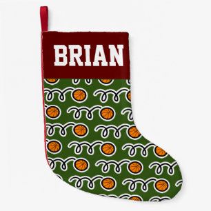 Eigen basketbalsport, naam kind kleine kerstsok