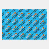 Eigen basketbalvelbladen voor kerstmis inpakpapier vel (Voorkant 3)