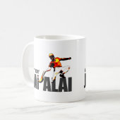 Eigen, Baskische sport Jai Alai / Cesta Punta logo Koffiemok (Voorkant links)