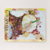 Eigen BE THANKFUL ALTIJD Shabby Chic Farmhouse Legpuzzel (Horizontaal)