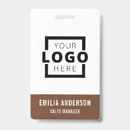 Eigen bedrijf logo basis barcode werknemer badge