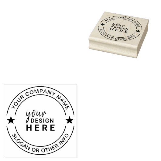 Eigen bedrijf Logo Rubberstempel (Gestempeld)