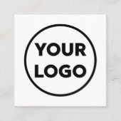 Eigen bedrijfs bedrijf - Minimale naam voor lange  Vierkante Visitekaartje (Voorkant)