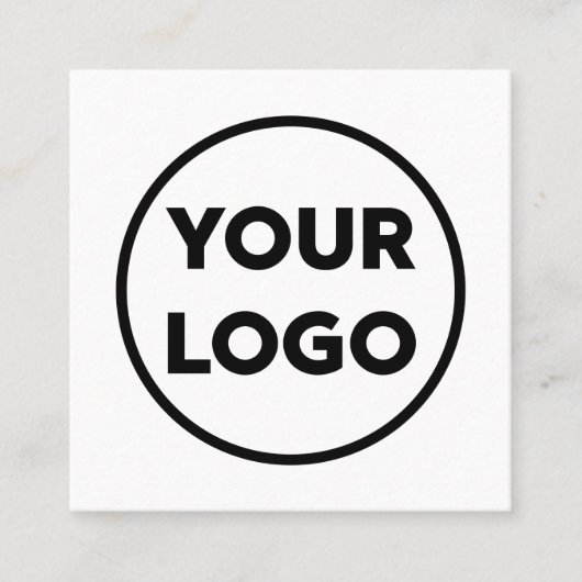 Eigen bedrijfs bedrijf - Minimale naam voor lange  Vierkante Visitekaartje (Voorkant)