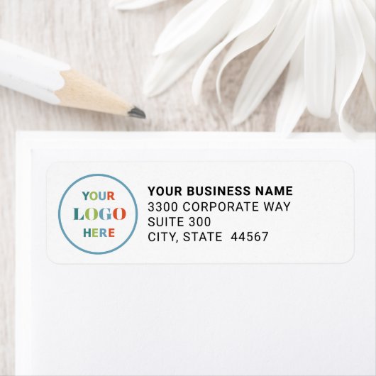 Eigen bedrijfs Logo - Wit het Adres van de Terugke Etiket (Insitu)