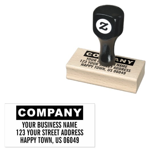 Eigen bedrijfsadres Rubberstempel (Gestempeld)
