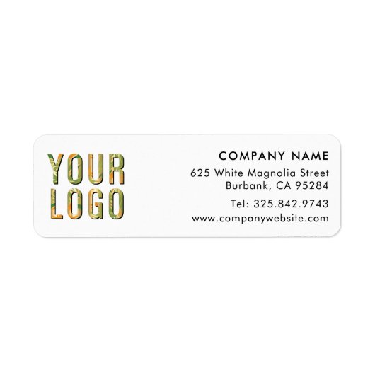 Eigen bedrijfslabel voor bedrijfsformulier Logo Etiket (Voorkant)