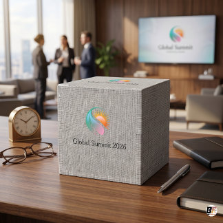 Eigen Bedrijfslogo Evenement Minimalistische Grijz Bedankdoosjes