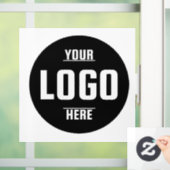Eigen bedrijfslogo merk – Zwart Raamsticker (Huis)