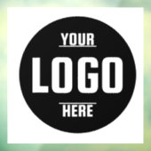 Eigen bedrijfslogo merk – Zwart Raamsticker (Vel 3)