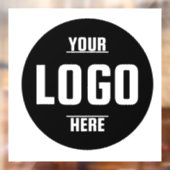 Eigen bedrijfslogo merk – Zwart Raamsticker (Vel 2)