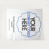 Eigen bedrijfsLogo van de Douane van het Bedrijf d Wandkleed (Voorkant (horizontaal))