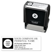 Eigen bedrijfsnaam logo  zelfinktende stempel (In situ)