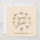 Eigen beige mengvogels feestdagenkaart (Voorkant)