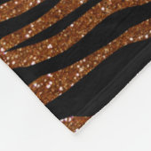 Eigen benaming chocolade bruine glittertijgerstrep fleece deken (Hoek)