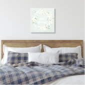Eigen bericht: White Floral Easter Wreate Canvas Afdruk (Insitu (Slaapkamer))