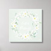 Eigen bericht: White Floral Easter Wreate Canvas Afdruk (Voorkant)