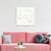 Eigen bericht: White Floral Easter Wreate Canvas Afdruk (Insitu (Woonkamer))